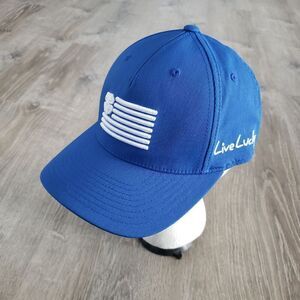 Black Clover American Flag Barona Golf Fitted Flex Fit Adult Baseball Hat Cap